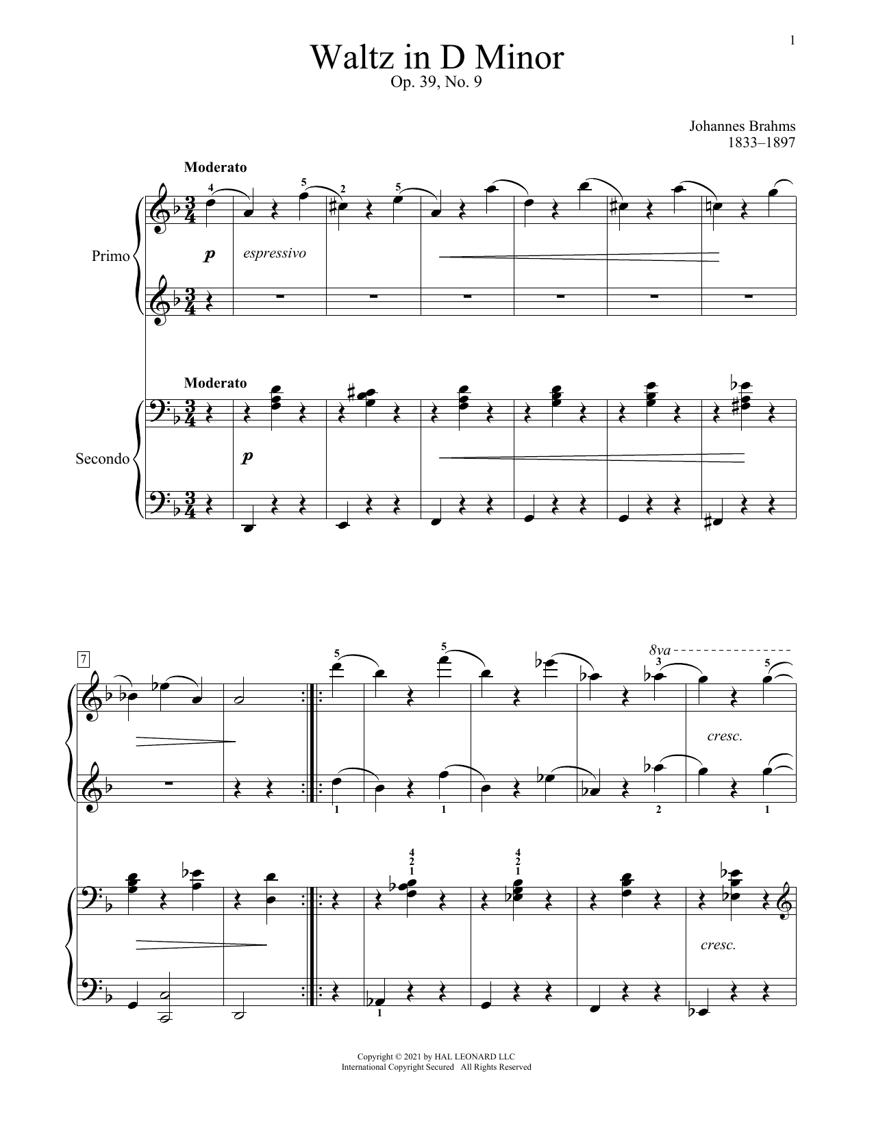 Waltz In D Minor, Op. 39, No. 9