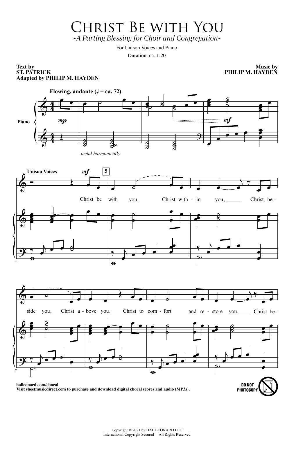 Christ Be With You (A Parting Blessing for Choir and Congregation)