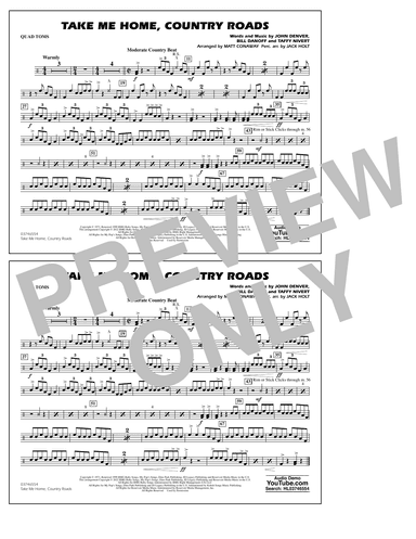 Take Me Home, Country Roads (arr. Matt Conaway) - Quad Toms