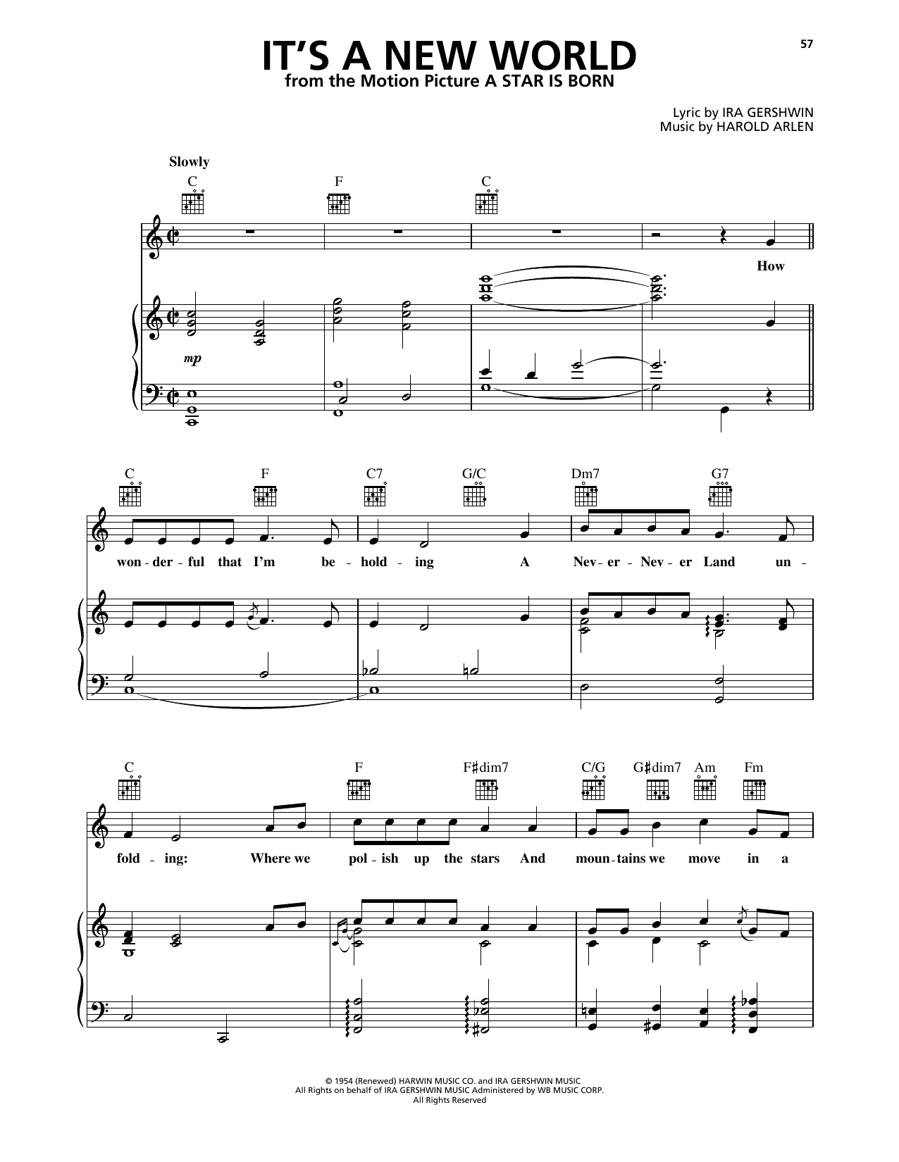 It's A New World (from A Star Is Born) (1954)