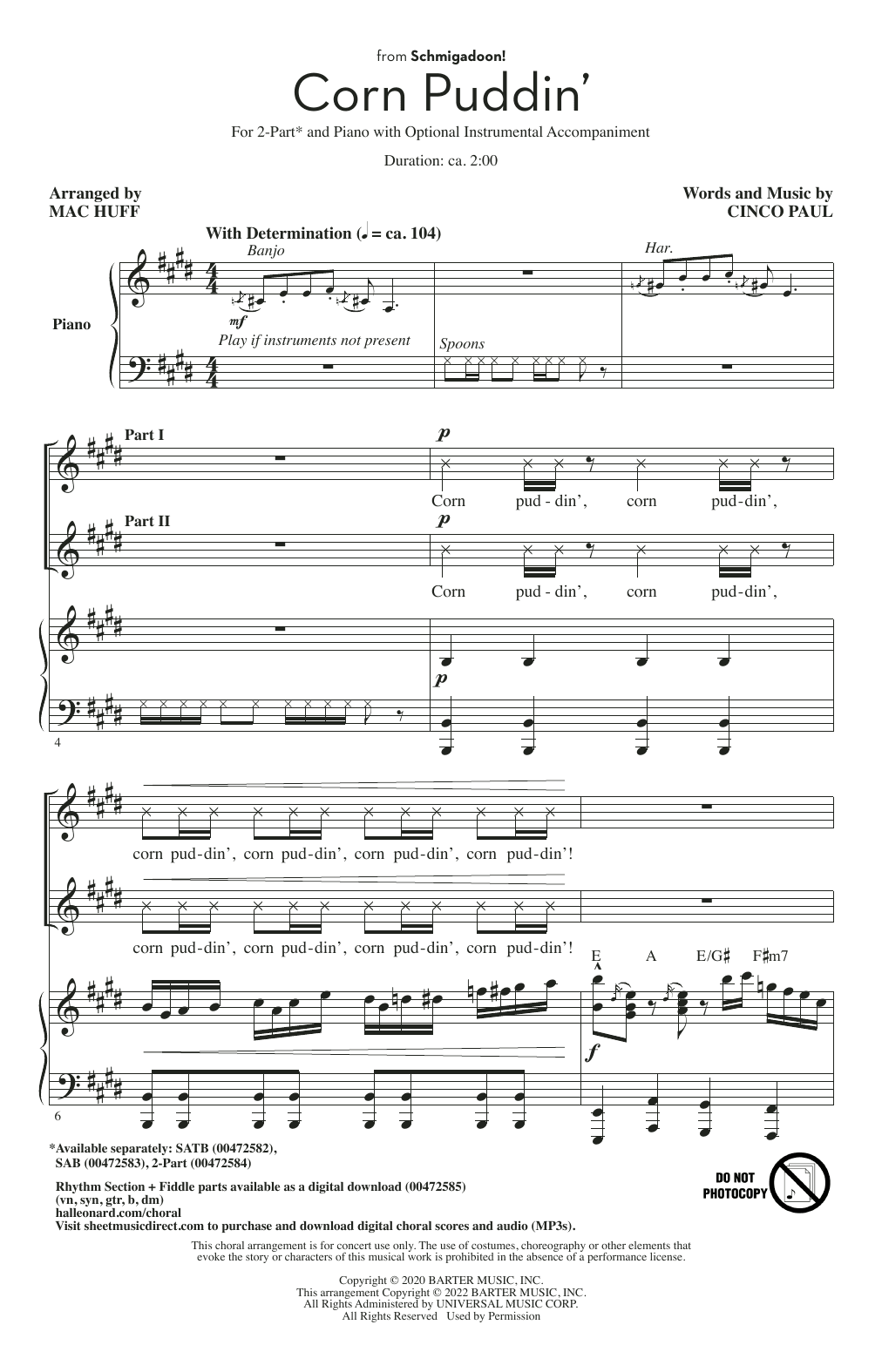 Corn Puddin' (from Schmigadoon!) (arr. Mac Huff)