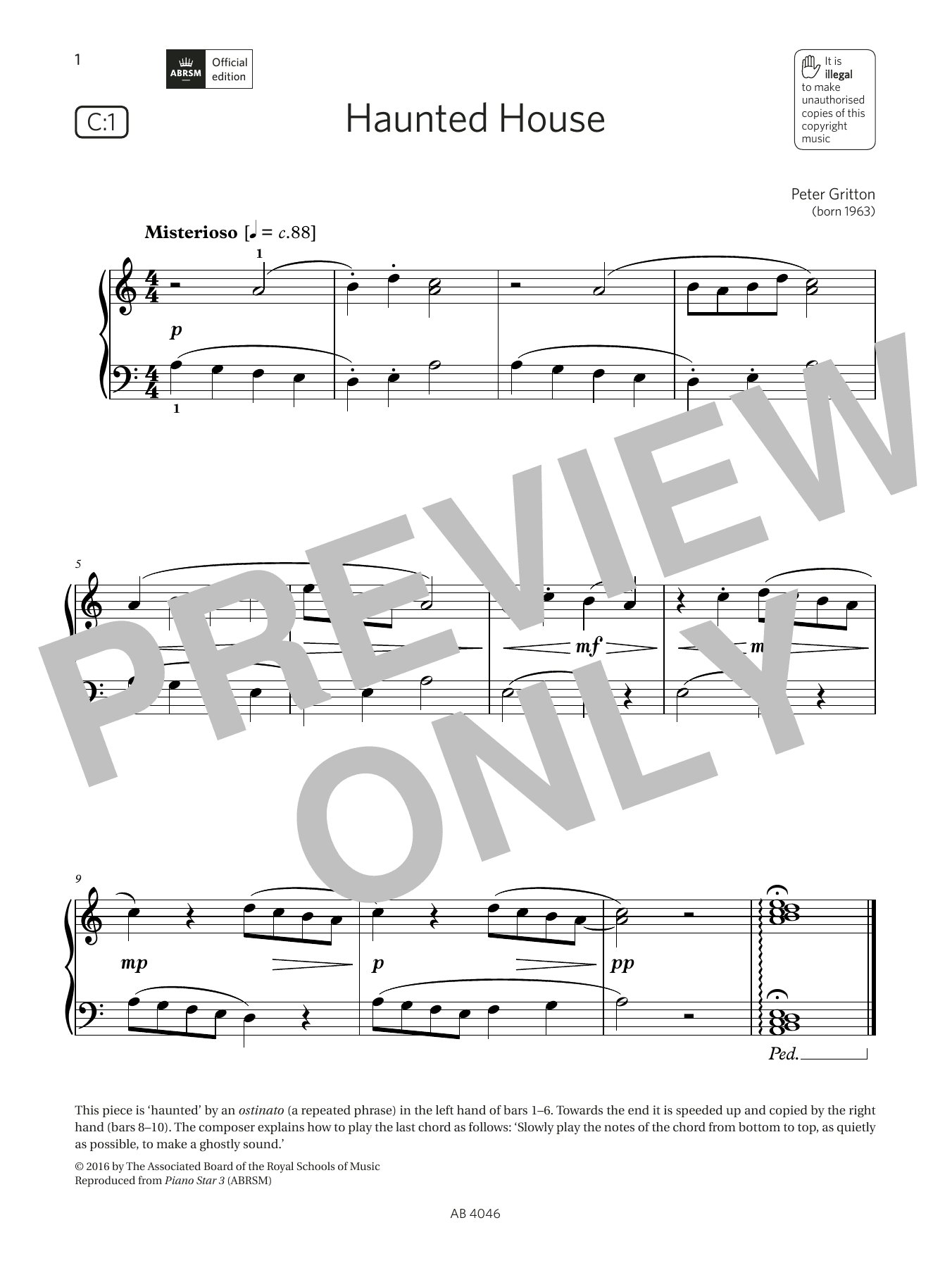 Haunted House (Grade Initial, list C1, from the ABRSM Piano Syllabus 2023 & 2024)