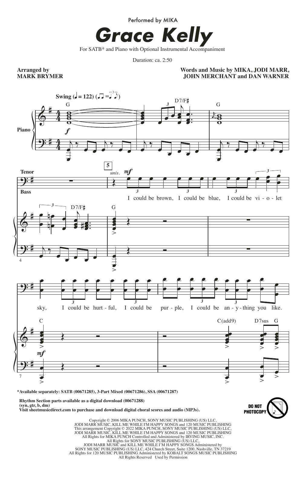 Grace Kelly (arr. Mark Brymer)