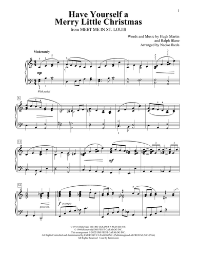 Have Yourself A Merry Little Christmas (arr. Naoko Ikeda)