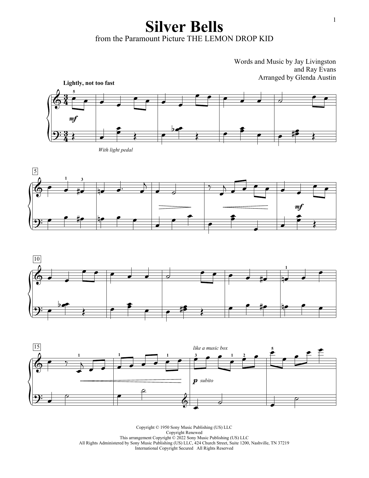 Silver Bells (arr. Glenda Austin)