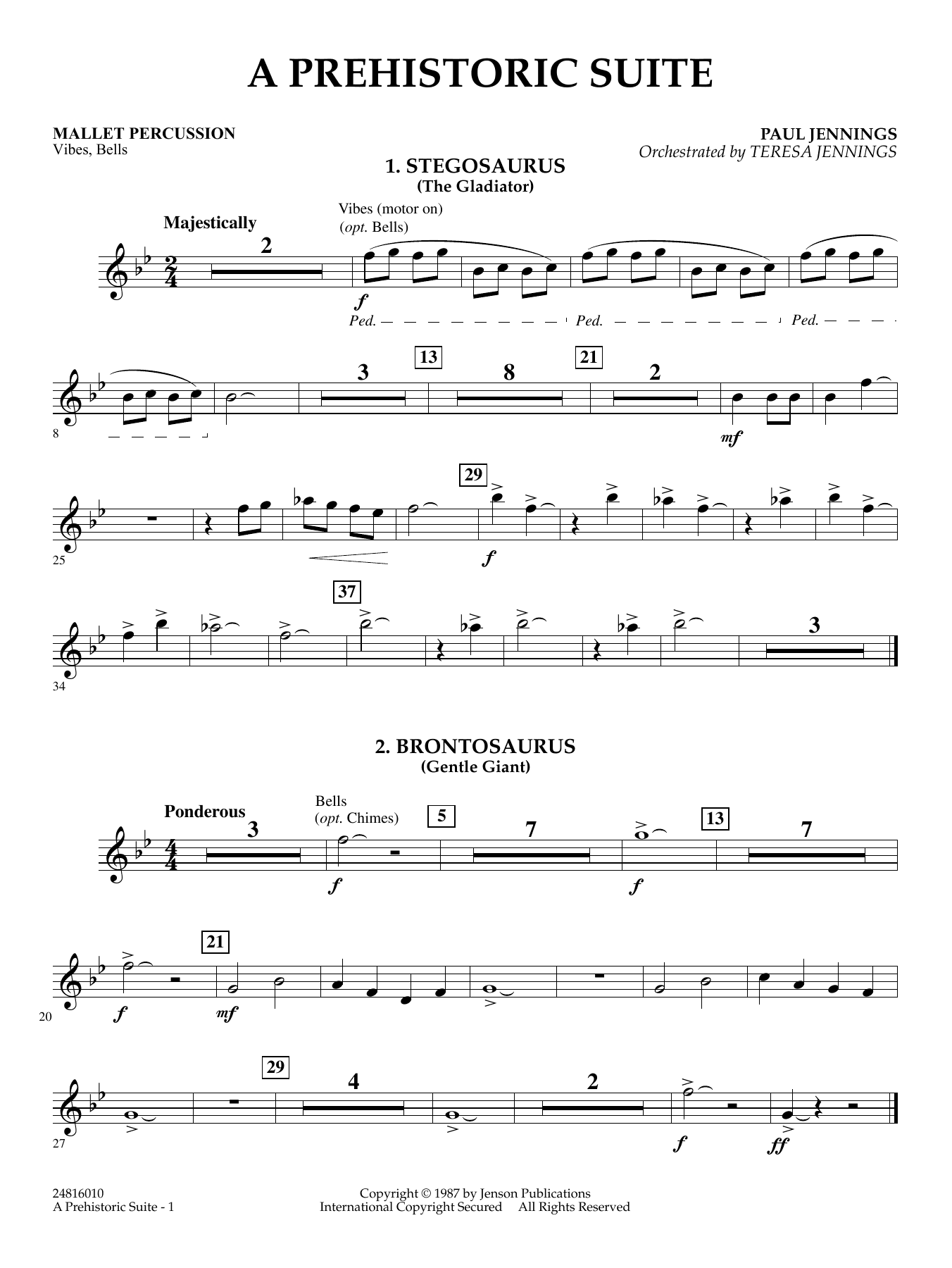 A Prehistoric Suite - Mallet Percussion