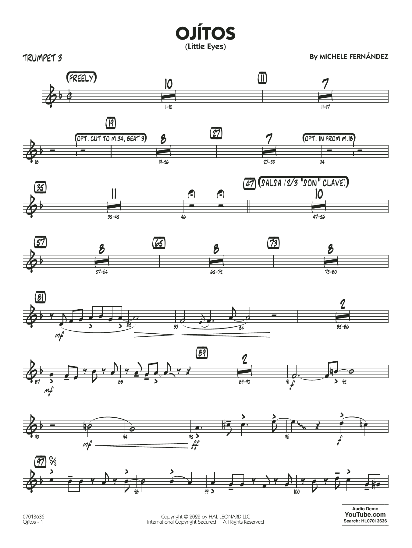 Ojítos (Little Eyes) - Trumpet 3