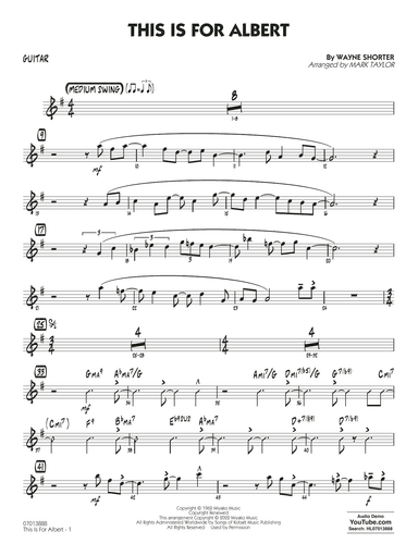 This Is For Albert (arr. Mark Taylor) - Guitar