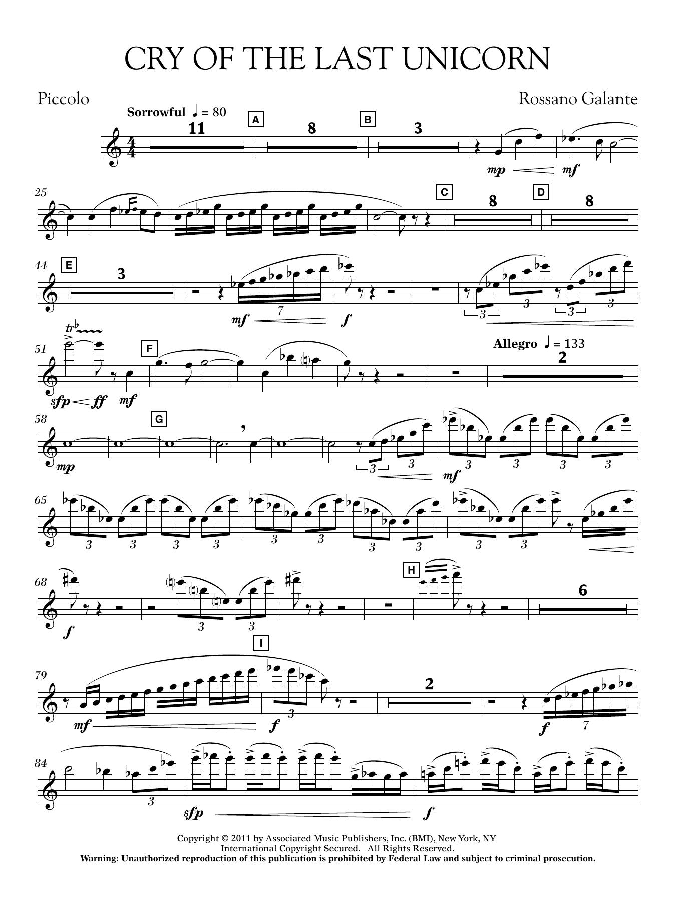 Cry Of The Last Unicorn - Piccolo