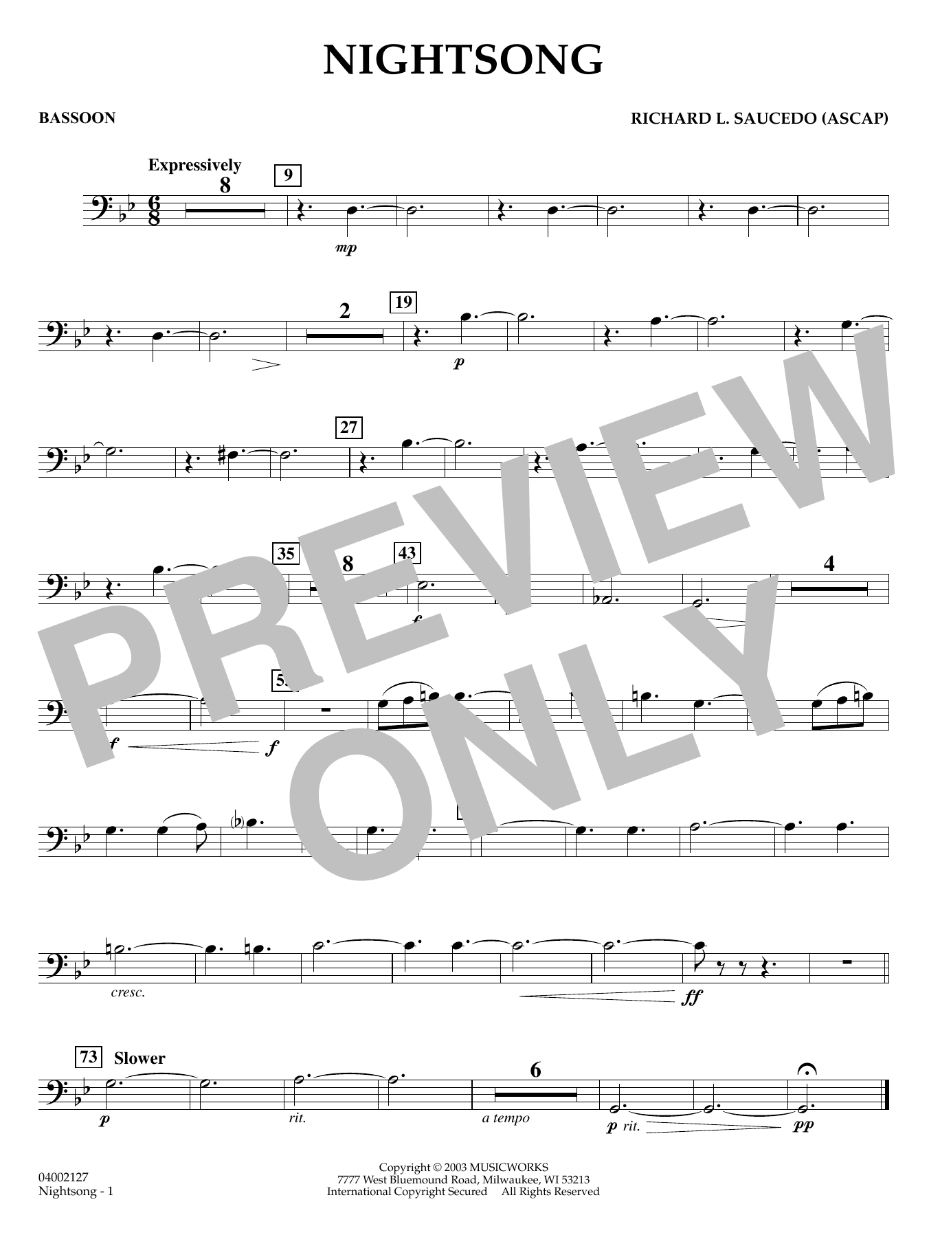 Nightsong - Bassoon