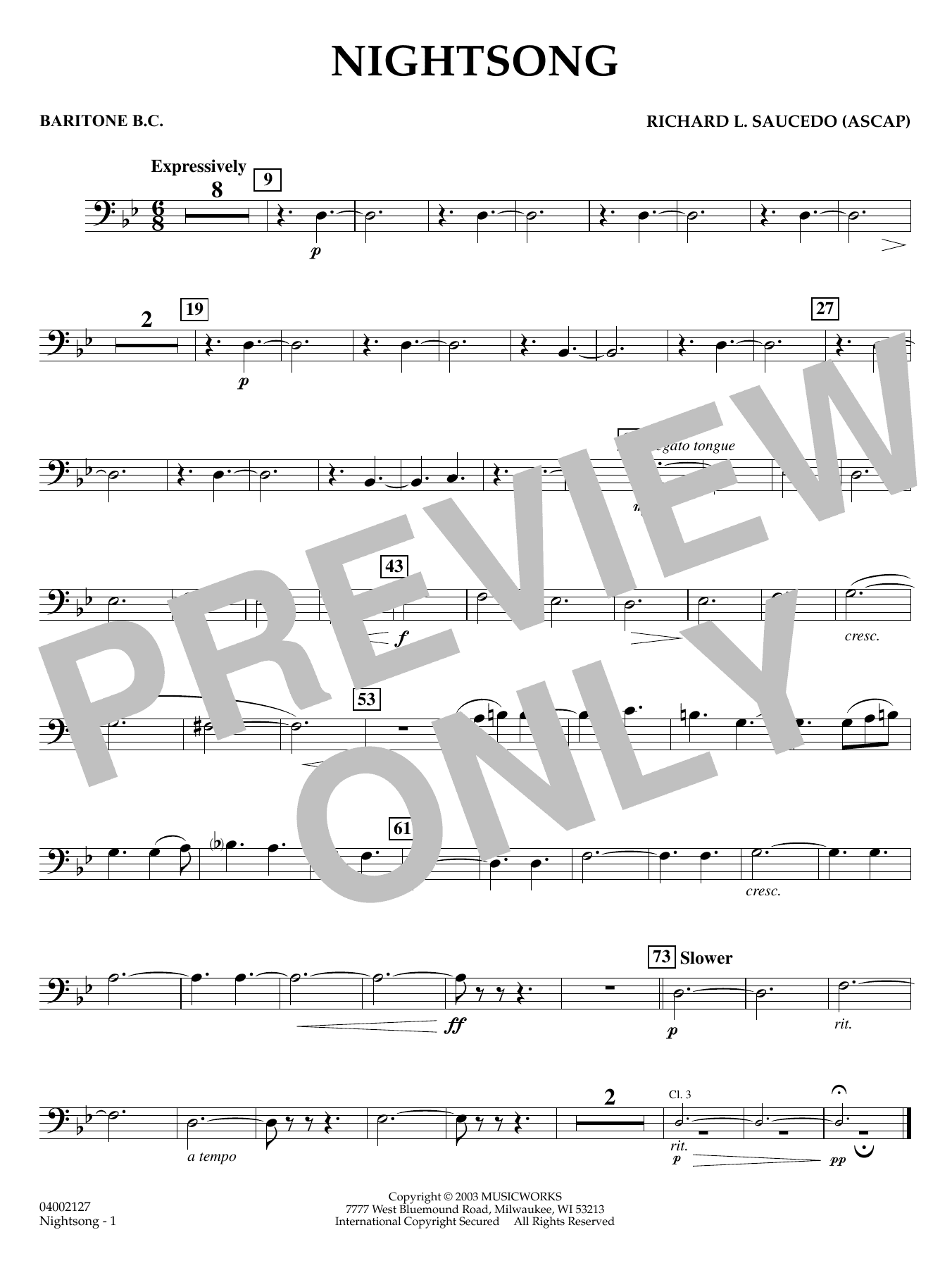 Nightsong - Baritone B.C.