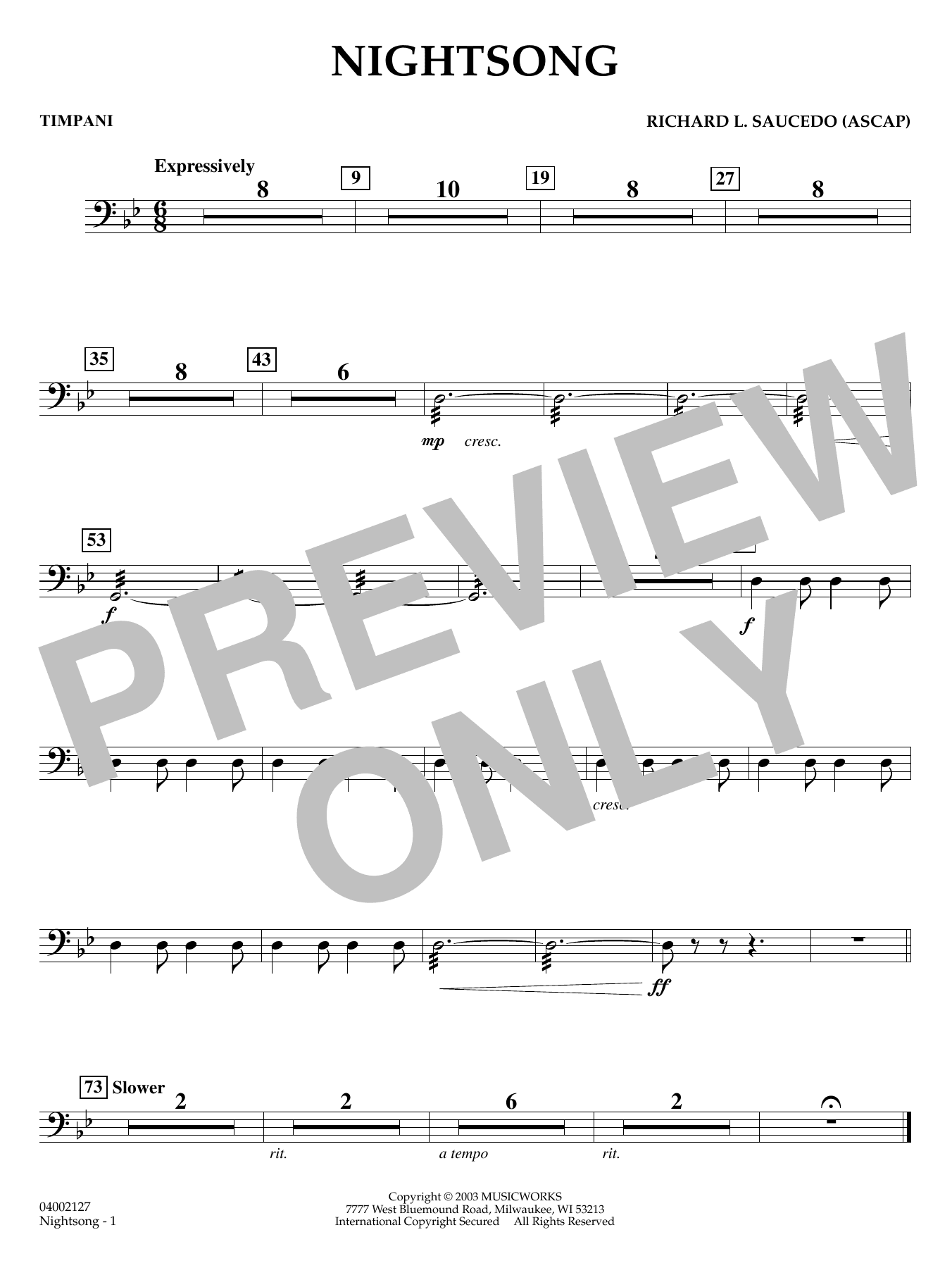 Nightsong - Timpani