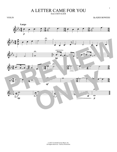 A Letter Came For You (from Chevalier)