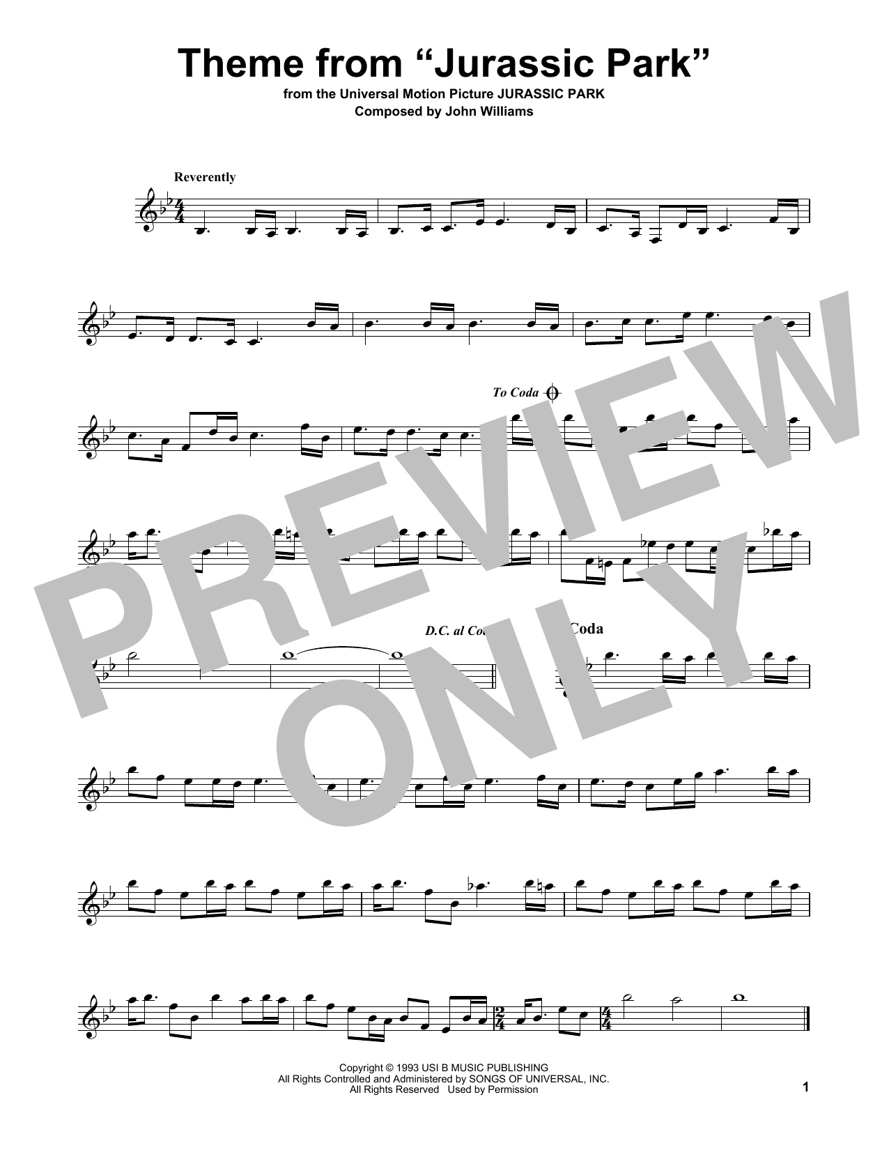 Theme From Jurassic Park