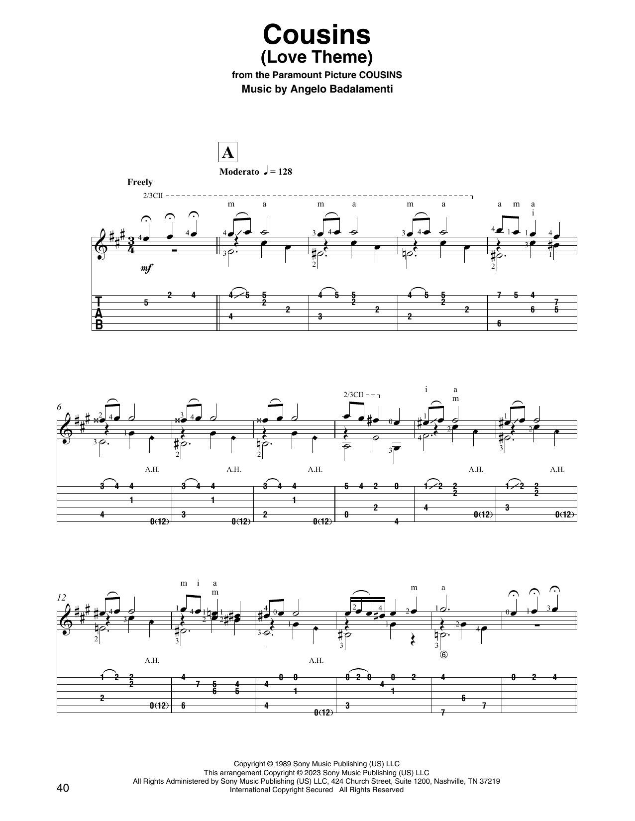 Cousins (Love Theme) (arr. David Jaggs)