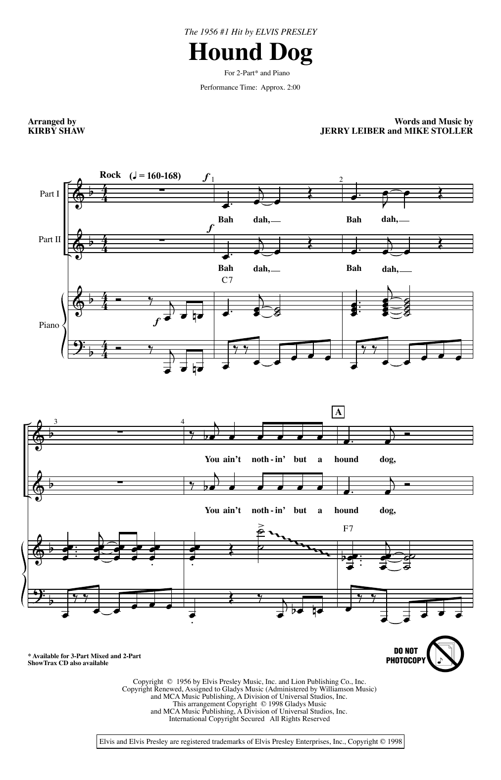 Hound Dog (arr. Kirby Shaw)