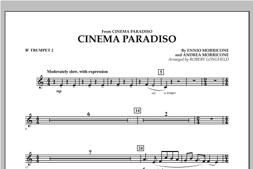 Cinema Paradiso (Flexible Solo with Band) - Bb Trumpet 2