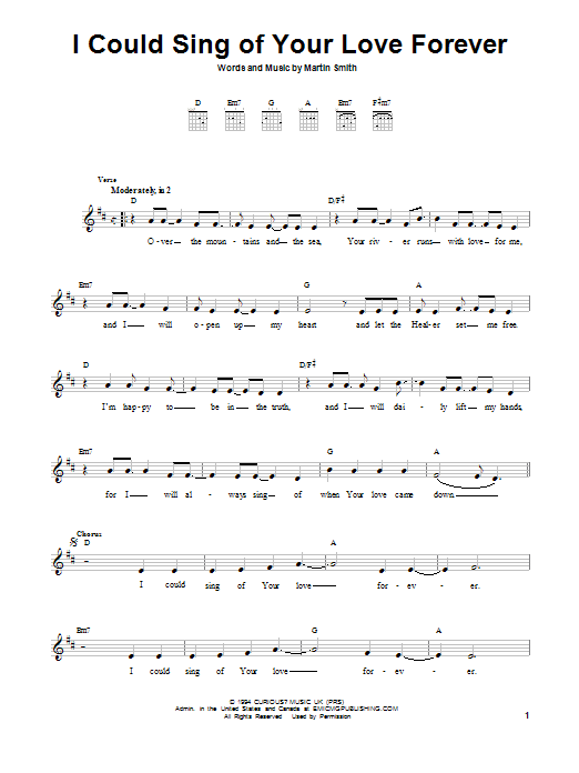 I Could Sing Of Your Love Forever