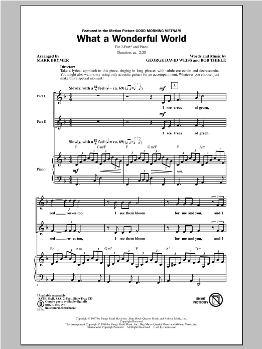 What A Wonderful World (arr. Mark Brymer)