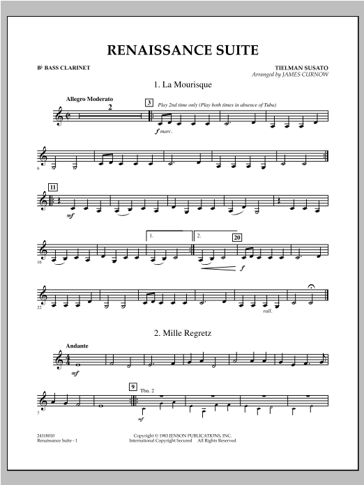 Renaissance Suite - Bb Bass Clarinet