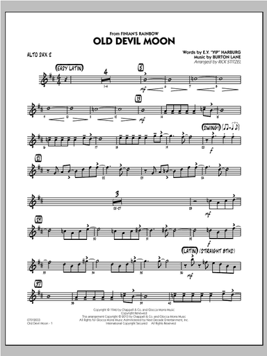 Old Devil Moon - Alto Sax 2