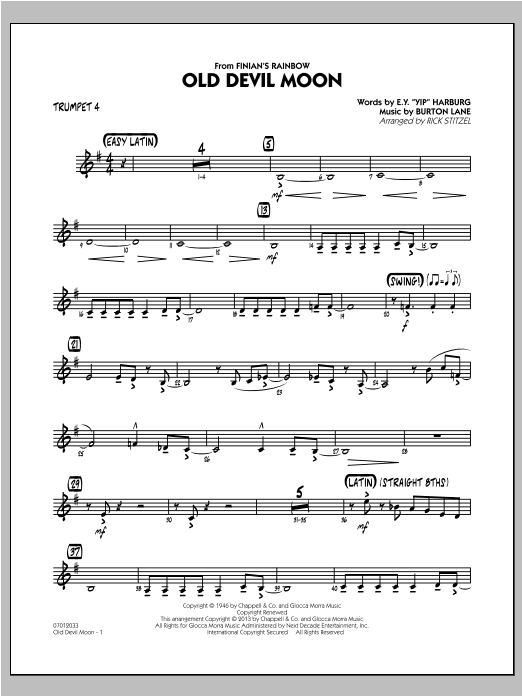 Old Devil Moon - Trumpet 4