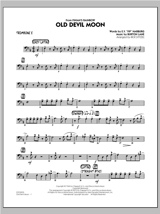 Old Devil Moon - Trombone 2