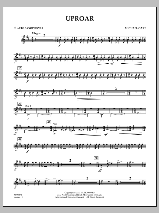 Uproar - Eb Alto Saxophone 2