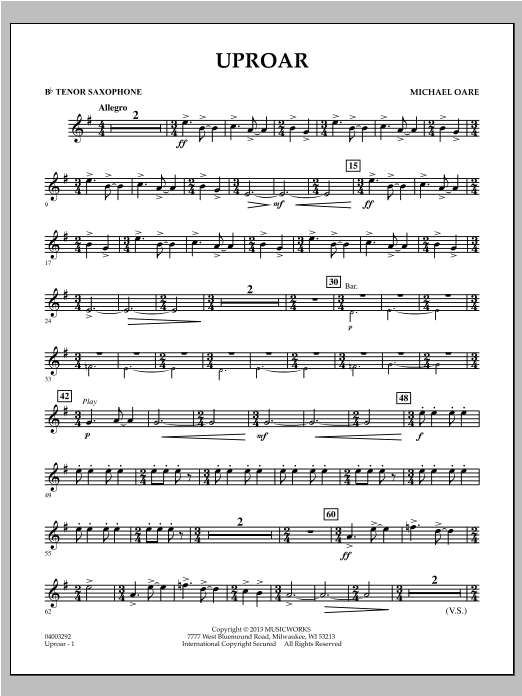 Uproar - Bb Tenor Saxophone