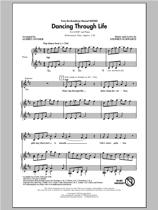 Dancing Through Life (from Wicked)