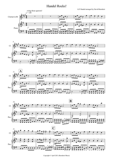 Handel Rocks! for Clarinet and Piano (arr. David Burndrett)