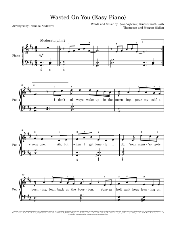Wasted On You (arr. Danielle Nadkarni)