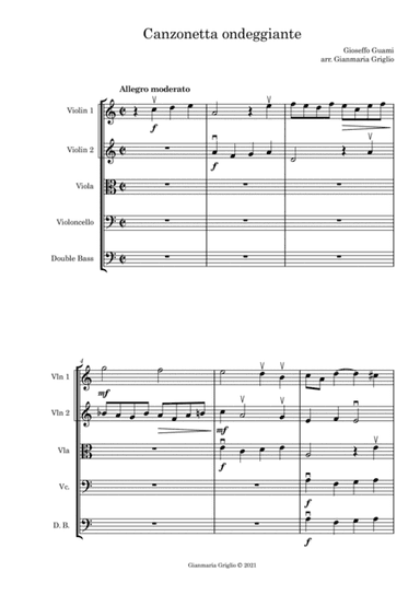 Gioseffo Guami - Canzonetta Ondeggiante (arr. Gianmaria Griglio)