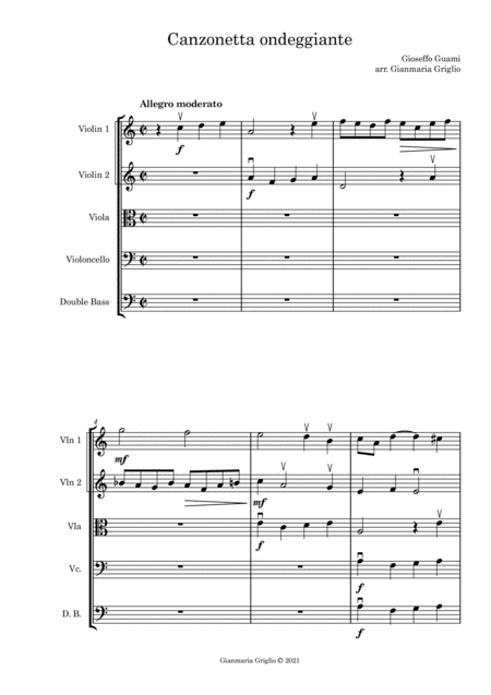 Gioseffo Guami - Canzonetta Ondeggiante (arr. Gianmaria Griglio)