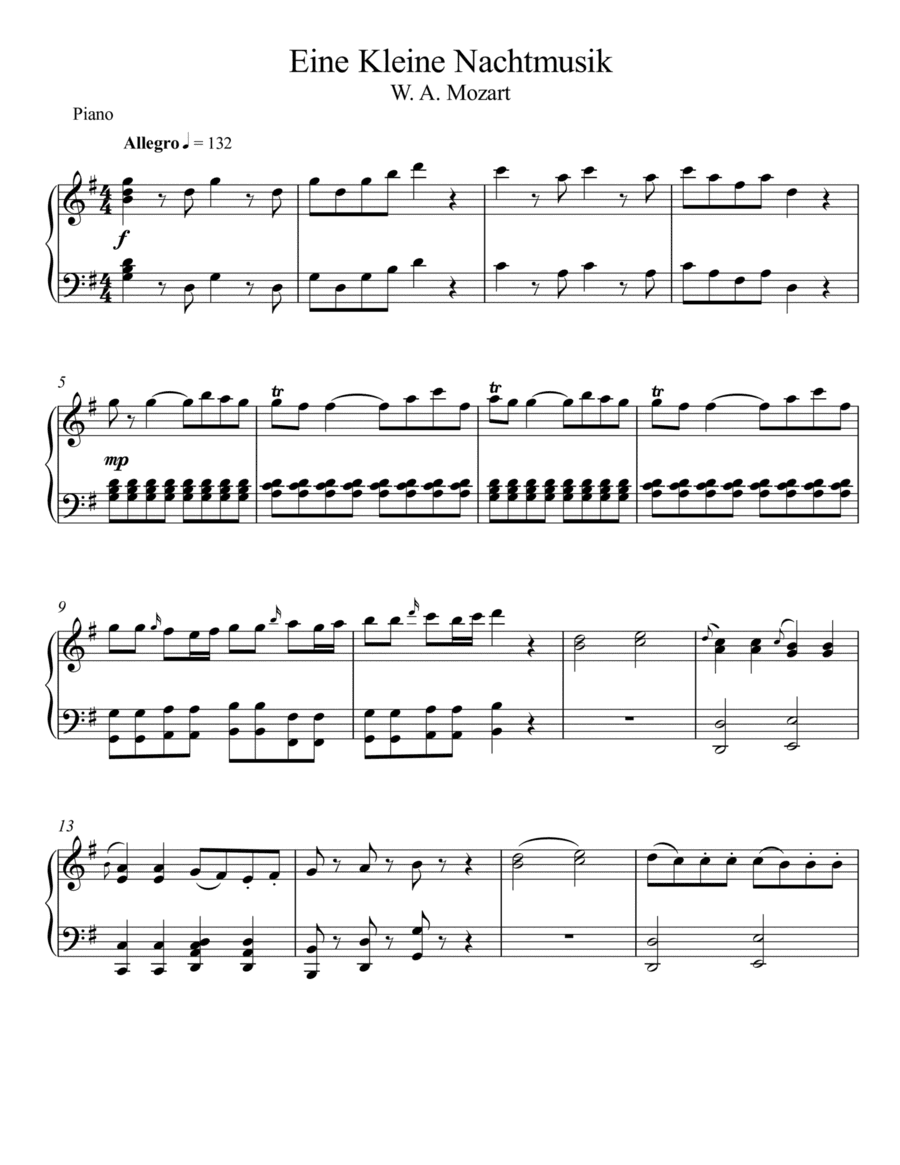 Eine Kleine Nachtmusik (arr. Wesley S. SIlva)
