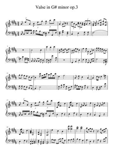 Valse in G# minor op.3