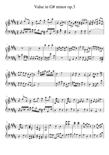 Valse in G# minor op.3