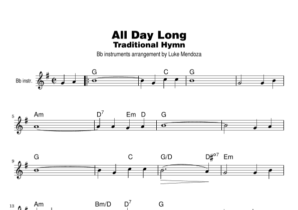 All Day Long (traditional Hymn) (arr. Luke Mendoza)