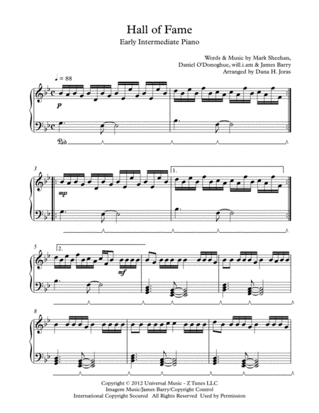 Hall Of Fame (arr. Dana H. Joras)