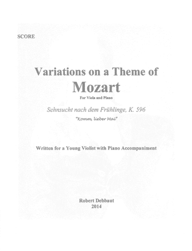 Variations on a Theme of Mozart "Komm, lieber Mai" for Viola