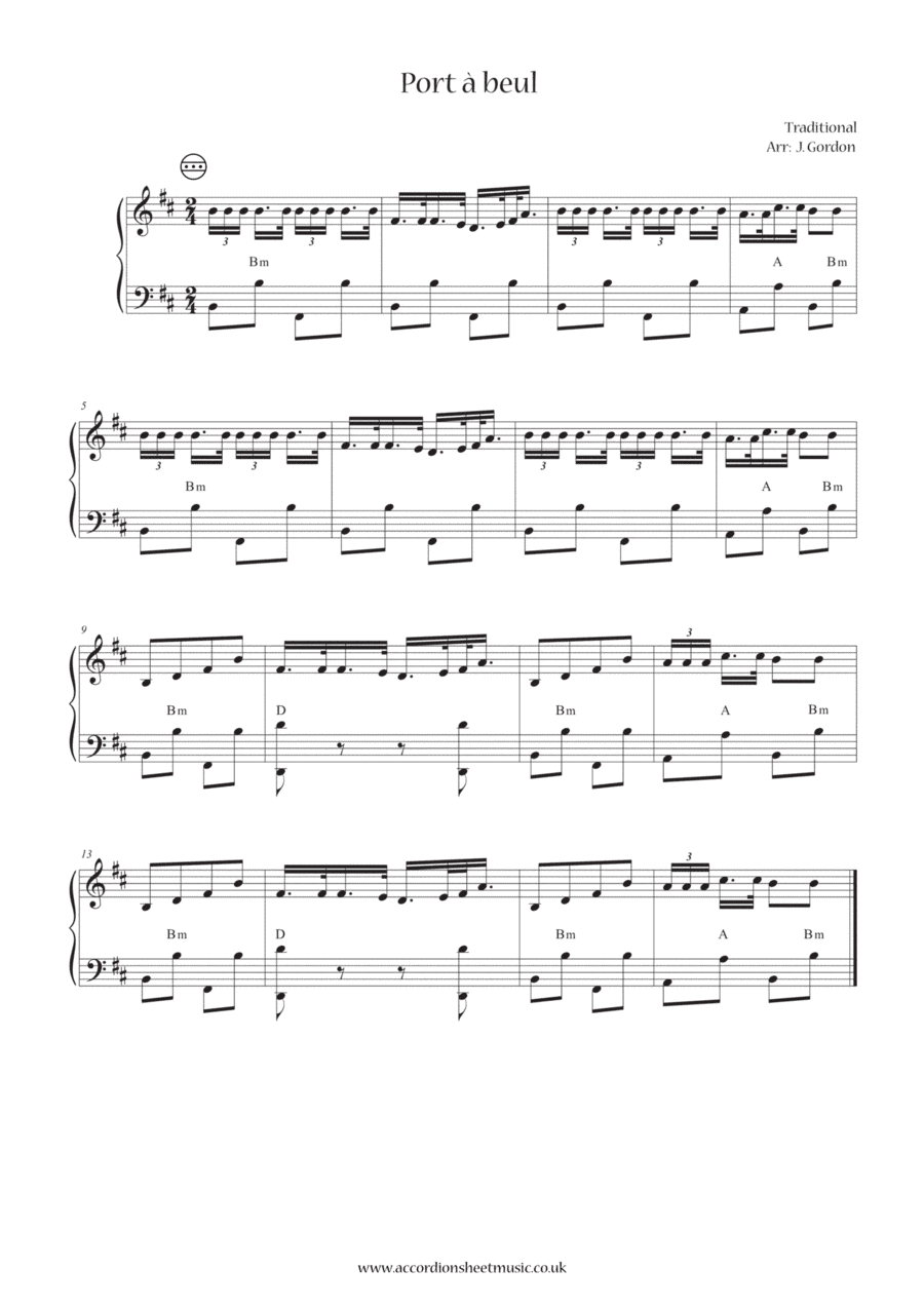 Port à beul (arr. Julia Gordon)