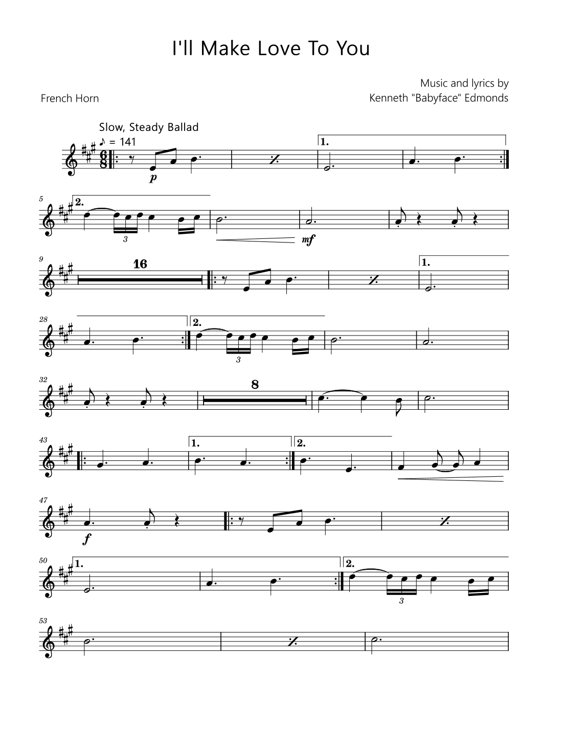 I'll Make Love To You (arr. David Lartey)