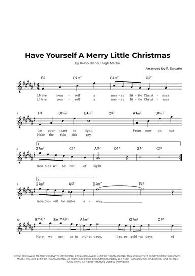 Have Yourself A Merry Little Christmas (arr. R. Salvario)