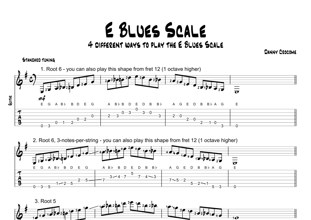 E Blues Scale (4 Ways to Play)