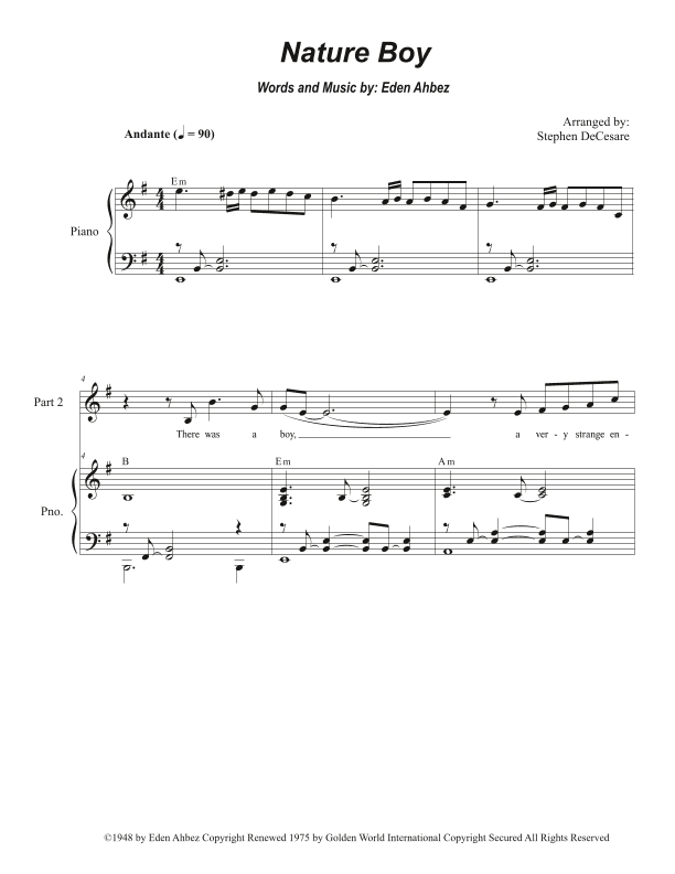 Nature Boy (arr. Stephen DeCesare)