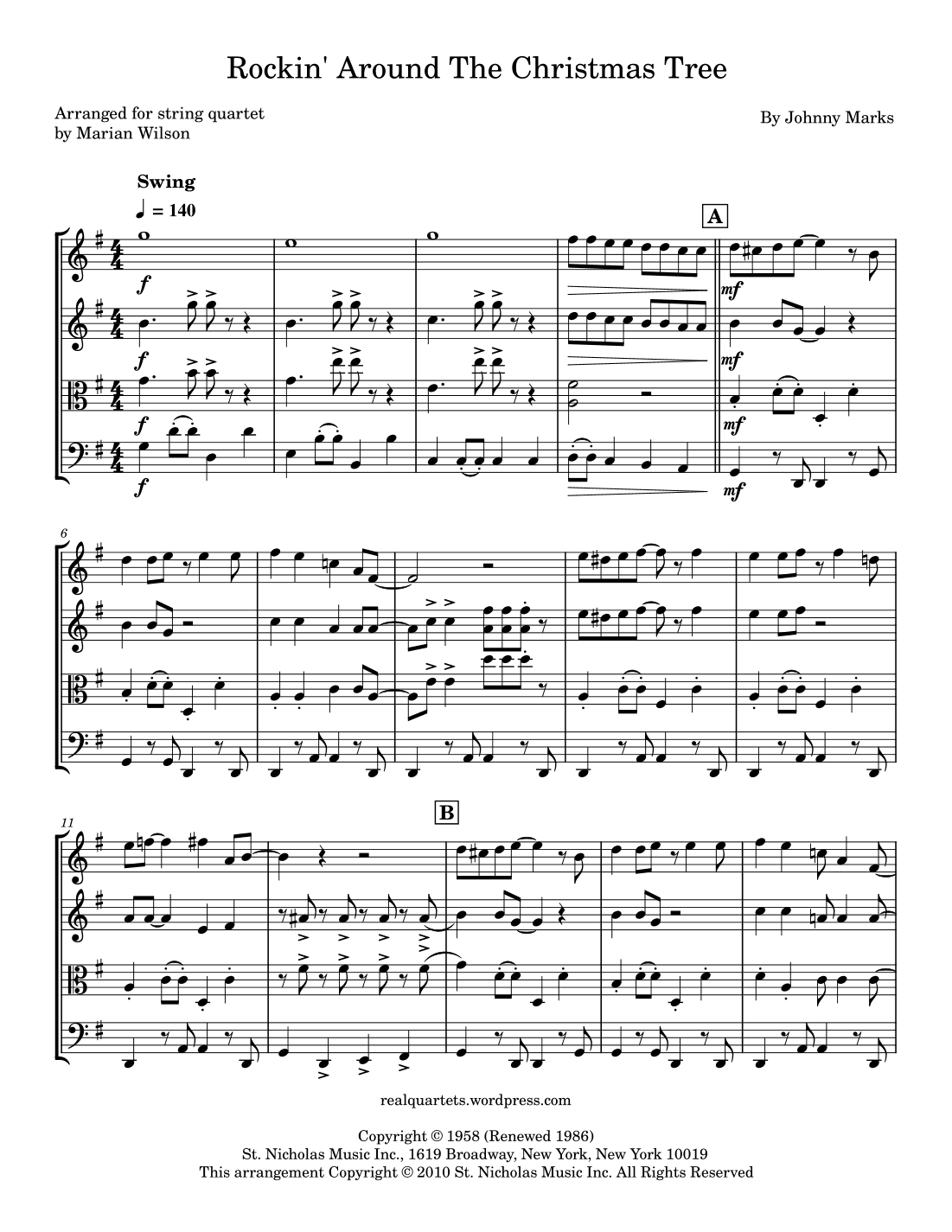 Rockin' Around The Christmas Tree (arr. Marian Wilson)