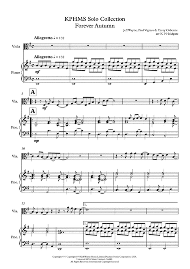 Forever Autumn (arr. Kevin P Holdgate)