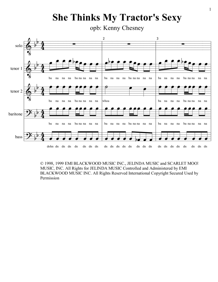 She Thinks My Tractor's Sexy (arr. Brian Haverkate)