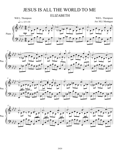 Jesus Is All the World to Me (arr. M. J. Montague)