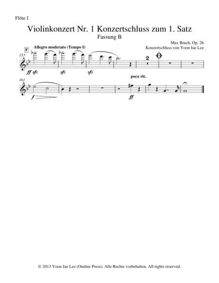 Bruch: Violin Concerto No.1 in G Minor: I. concert ending by Yoon Jae Lee (Version B for Orchestra), (arr. Yoon Jae Lee)